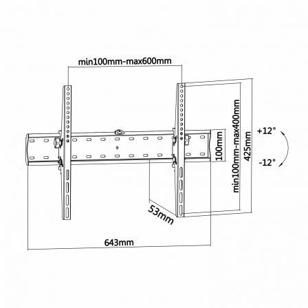 Soporte de Pared Fijo Inclinable Aisens WT70T-017 para TV de 37-70'/ hasta 40kg Soporte de Pared Fijo Inclinable Aisens WT70T-017 para TV de 37-70'/ hasta 40kg