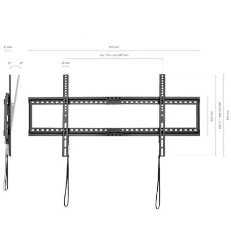 Soporte de Pared Inclinable/ Fijo Aisens WT90T-121 para TV de 37-90'/ hasta 75kg Soporte de Pared Inclinable/ Fijo Aisens WT90T-121 para TV de 37-90'/ hasta 75kg