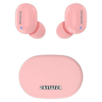 Auriculares Bluetooth Aiwa EBTW-150 con estuche de carga/ Autonomía 3h/ Rosas Auriculares Bluetooth Aiwa EBTW-150 con estuche de carga/ Autonomía 3h/ Rosas