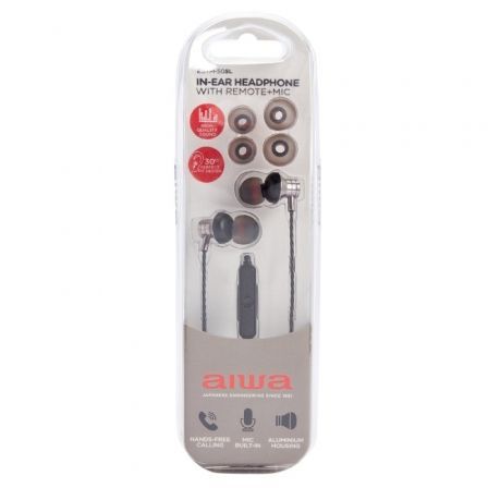 Auriculares Intrauditivos Aiwa ESTM-50SL/ con Micrófono/ Jack 3.5/ Plateados Auriculares Intrauditivos Aiwa ESTM-50SL/ con Micrófono/ Jack 3.5/ Plateados