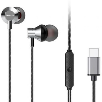 Auriculares Intrauditivos Aiwa ESTM-50USB-C/SL/ con Micrófono/ USB Tipo-C/ Plateados Auriculares Intrauditivos Aiwa ESTM-50USB-C/SL/ con Micrófono/ USB Tipo-C/ Plateados