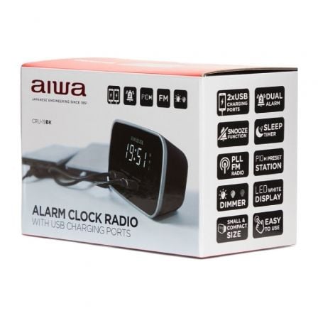 Despertador Aiwa CRU-19BK/ Radio FM Despertador Aiwa CRU-19BK/ Radio FM