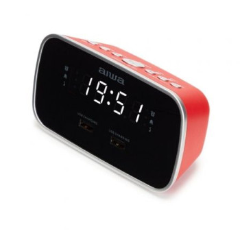 Despertador Aiwa CRU-19RD/ Radio FM/ Rojo Despertador Aiwa CRU-19RD/ Radio FM/ Rojo