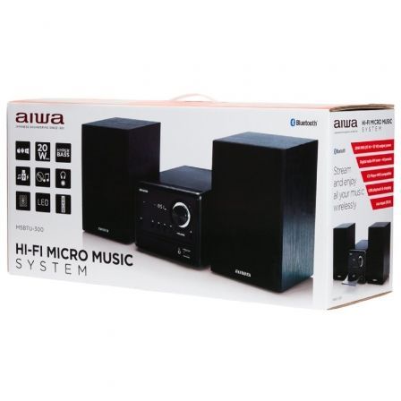 Microcadena con bluetooth Aiwa MSBTU-300/ 20W Microcadena con bluetooth Aiwa MSBTU-300/ 20W