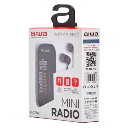 Radio Portátil Aiwa R-22BK/ Negra Radio Portátil Aiwa R-22BK/ Negra