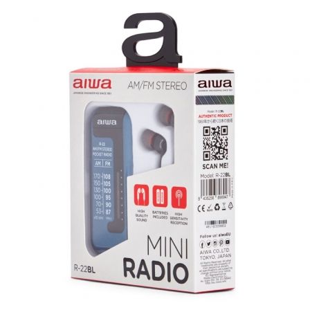 Radio Portátil Aiwa R-22BL/ Azul Radio Portátil Aiwa R-22BL/ Azul