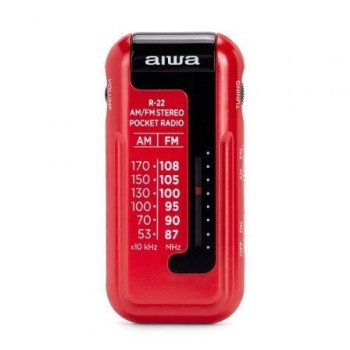 Radio Portátil Aiwa R-22RD/ Roja Radio Portátil Aiwa R-22RD/ Roja