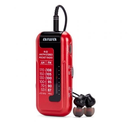 Radio Portátil Aiwa R-22RD/ Roja Radio Portátil Aiwa R-22RD/ Roja