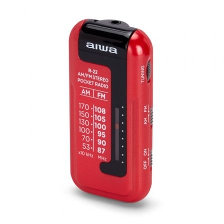 Radio Portátil Aiwa R-22RD/ Roja Radio Portátil Aiwa R-22RD/ Roja