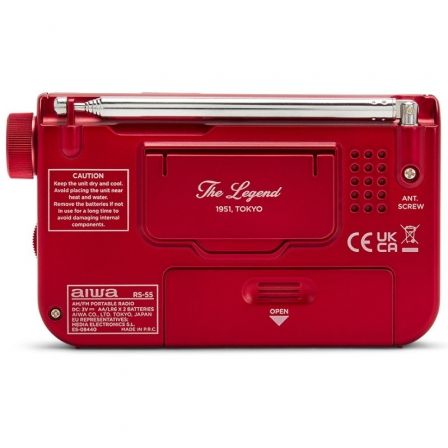 Radio Portátil Aiwa RS-55RD/ Rojo Radio Portátil Aiwa RS-55RD/ Rojo