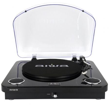 Tocadiscos Aiwa GBTUR-120BKMKII/ Bluetooth/ Radio FM/ Conversor a MP3 Tocadiscos Aiwa GBTUR-120BKMKII/ Bluetooth/ Radio FM/ Conversor a MP3