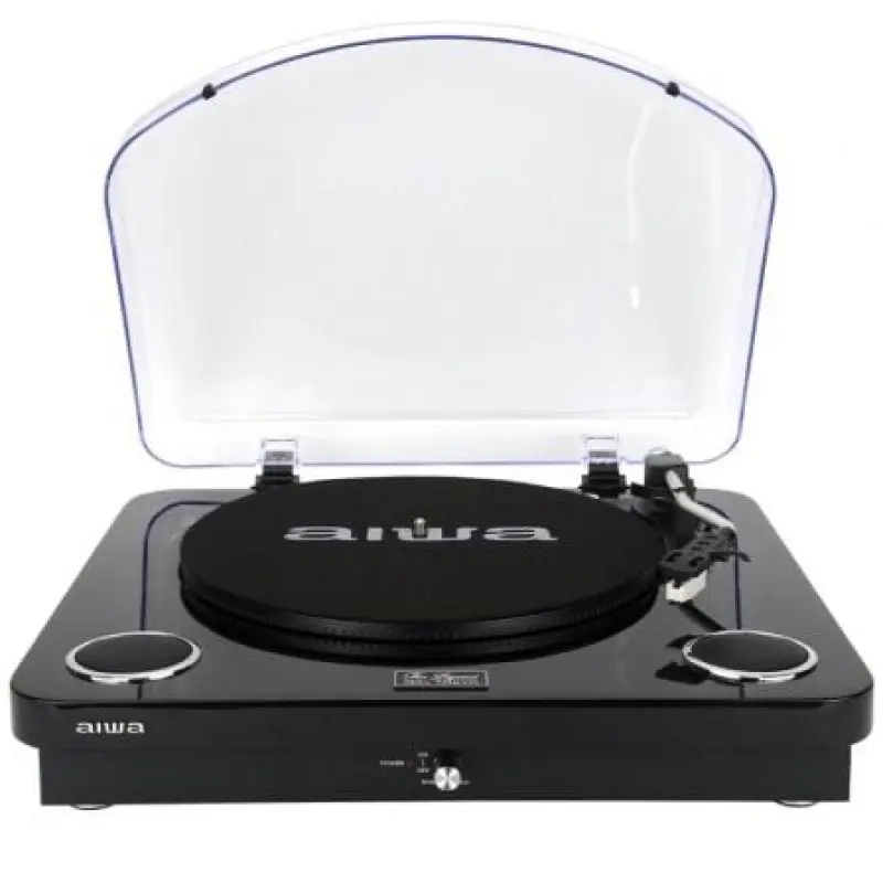 Tocadiscos Aiwa GBTUR-120BKMKII/ Bluetooth/ Radio FM/ Conversor a MP3 Tocadiscos Aiwa GBTUR-120BKMKII/ Bluetooth/ Radio FM/ Conversor a MP3