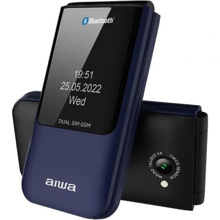 Teléfono Móvil Aiwa FP-24BL para Personas Mayores/ Azul Teléfono Móvil Aiwa FP-24BL para Personas Mayores/ Azul