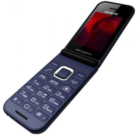 Teléfono Móvil Aiwa FP-24BL para Personas Mayores/ Azul Teléfono Móvil Aiwa FP-24BL para Personas Mayores/ Azul