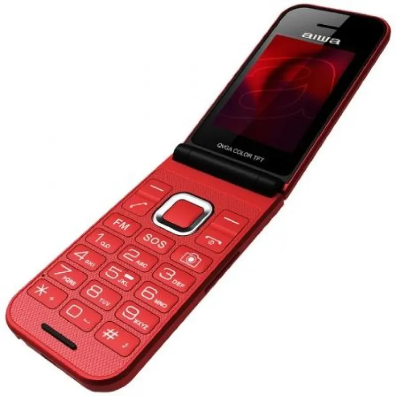 Teléfono Móvil Aiwa FP-24RD para Personas Mayores/ Rojo Teléfono Móvil Aiwa FP-24RD para Personas Mayores/ Rojo