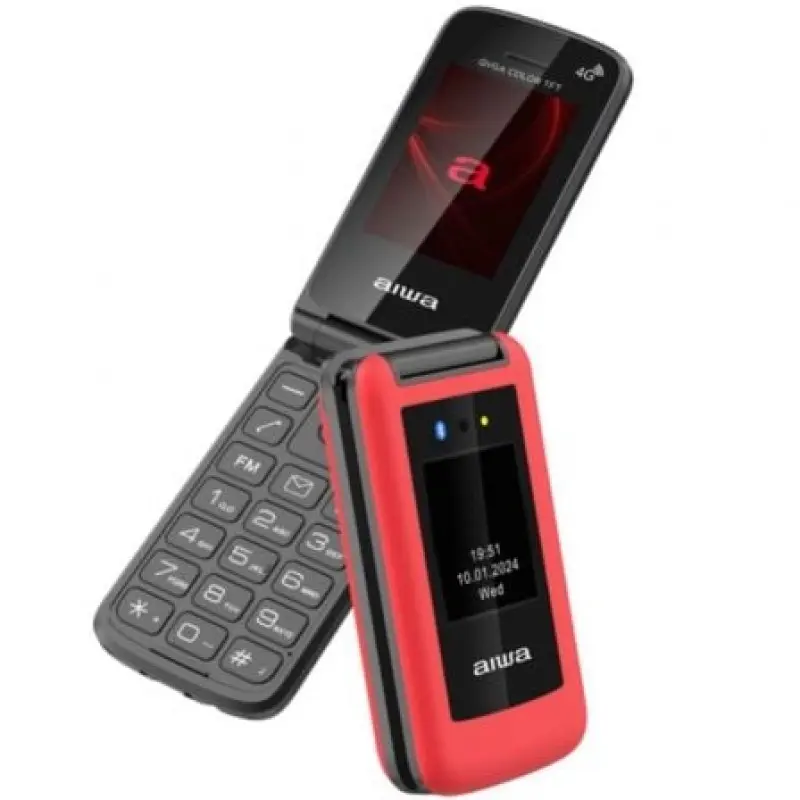 Teléfono Móvil Aiwa FP-30-4G RD para Personas Mayores/ Rojo Teléfono Móvil Aiwa FP-30-4G RD para Personas Mayores/ Rojo