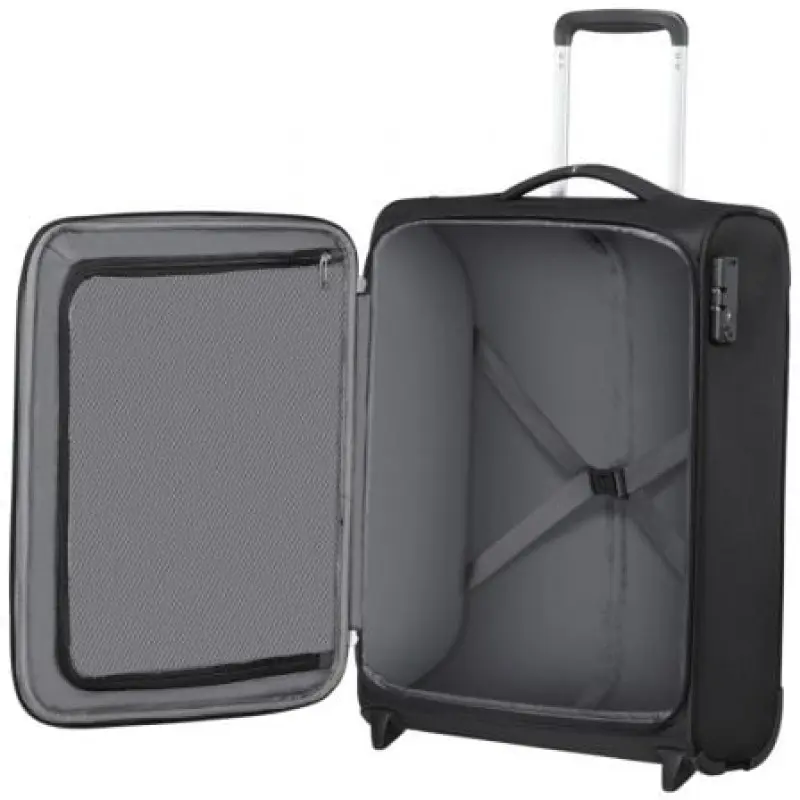 Maleta de Cabina American Tourister Crosstrack Upright 55cm/ 55x40x20cm/ 2 Ruedas/ Negra y Gris Maleta de Cabina American Tourister Crosstrack Upright 55cm/ 55x40x20cm/ 2 Ruedas/ Negra y Gris