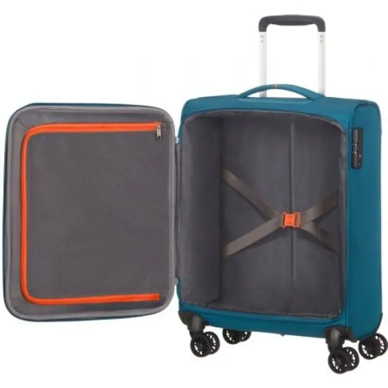 Maleta de Cabina American Tourister Crosstrack Spinner 55cm/ 55x40x20cm/ 4 Ruedas/ Marino y Naranja Maleta de Cabina American Tourister Crosstrack Spinner 55cm/ 55x40x20cm/ 4 Ruedas/ Marino y Naranja