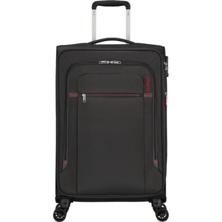 Maleta Mediana American Tourister Crosstrack Spinner Expansible 67cm/ 67.5x42x27.5cm/ 4 Ruedas/ Gris y Rojo Maleta Mediana American Tourister Crosstrack Spinner Expansible 67cm/ 67.5x42x27.5cm/ 4 Ruedas/ Gris y Rojo