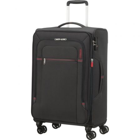 Maleta Mediana American Tourister Crosstrack Spinner Expansible 67cm/ 67.5x42x27.5cm/ 4 Ruedas/ Gris y Rojo Maleta Mediana American Tourister Crosstrack Spinner Expansible 67cm/ 67.5x42x27.5cm/ 4 Ruedas/ Gris y Rojo
