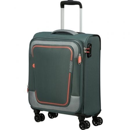 Maleta de Cabina American Tourister Pulsonic Spinner 55cm/ 55x40x23cm/ 4 Ruedas/ Verde Bosque Oscuro Maleta de Cabina American Tourister Pulsonic Spinner 55cm/ 55x40x23cm/ 4 Ruedas/ Verde Bosque Oscuro