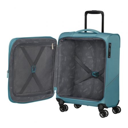 Maleta de Cabina American Tourister SummerRide Spinner 55cm/ 55x40x23cm/ 4 Ruedas/ Azul Brisa Maleta de Cabina American Tourister SummerRide Spinner 55cm/ 55x40x23cm/ 4 Ruedas/ Azul Brisa