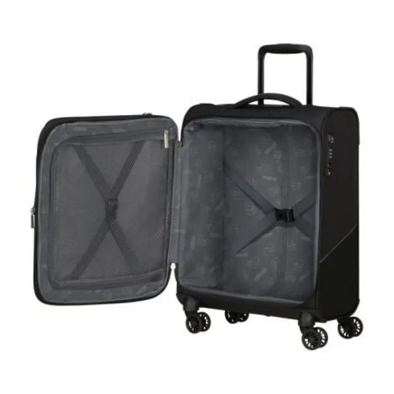 Maleta de Cabina American Tourister SummerRide Spinner 55cm/ 55x40x23cm/ 4 Ruedas/ Negra Maleta de Cabina American Tourister SummerRide Spinner 55cm/ 55x40x23cm/ 4 Ruedas/ Negra