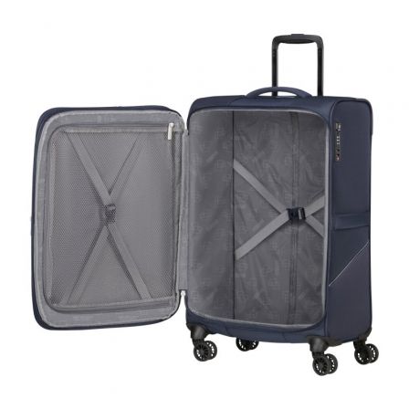 Maleta Mediana American Tourister SummerRide Spinner 69cm/ 69x43x29cm/ 4 Ruedas/ Azul Marino Maleta Mediana American Tourister SummerRide Spinner 69cm/ 69x43x29cm/ 4 Ruedas/ Azul Marino