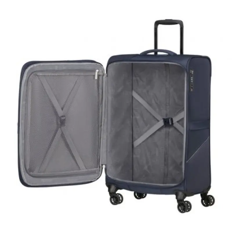 Maleta Mediana American Tourister SummerRide Spinner 69cm/ 69x43x29cm/ 4 Ruedas/ Azul Marino Maleta Mediana American Tourister SummerRide Spinner 69cm/ 69x43x29cm/ 4 Ruedas/ Azul Marino