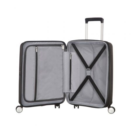 Maleta de Cabina American Tourister SoundBox Spinner 55cm/ 55x40x20cm/ 4 Ruedas/ Negra Maleta de Cabina American Tourister SoundBox Spinner 55cm/ 55x40x20cm/ 4 Ruedas/ Negra