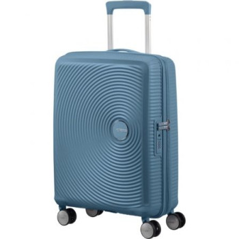 Maleta de Cabina American Tourister SoundBox Spinner 55cm/ 55x40x20cm/ 4 Ruedas/ Azul Piedra Maleta de Cabina American Tourister SoundBox Spinner 55cm/ 55x40x20cm/ 4 Ruedas/ Azul Piedra