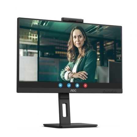 Monitor Profesional AOC 24P3CW 23.8'/ Full HD/ Webcam/ Multimedia/ Regulable en altura/ Negro Monitor Profesional AOC 24P3CW 23.8'/ Full HD/ Webcam/ Multimedia/ Regulable en altura/ Negro