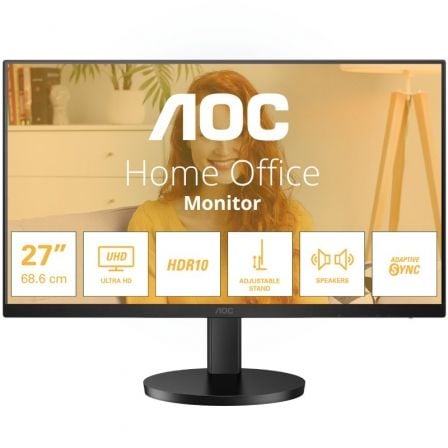 Monitor Profesional AOC U27B3AF 27'/ 4K/ Multimedia/ Regulable en altura/ Negro Monitor Profesional AOC U27B3AF 27'/ 4K/ Multimedia/ Regulable en altura/ Negro