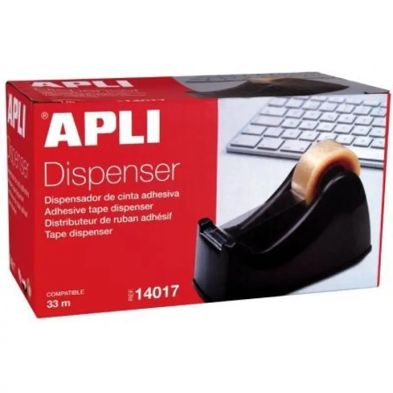 Dispensador de Cinta Adhesiva Apli 14017/ 140 x 65mm Dispensador de Cinta Adhesiva Apli 14017/ 140 x 65mm