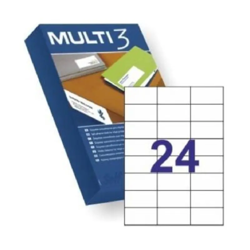 Etiquetas Adhesivas Apli Multi3 10518/ 70 x 37mm/ 500 Hojas Etiquetas Adhesivas Apli Multi3 10518/ 70 x 37mm/ 500 Hojas