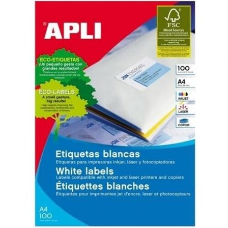 Etiquetas Adhesivas Apli 1273/ 70 x 37mm/ 100 Hojas Etiquetas Adhesivas Apli 1273/ 70 x 37mm/ 100 Hojas