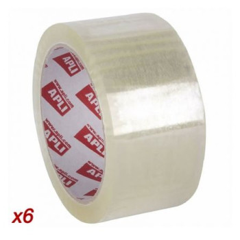 Cinta Adhesiva de Embalaje Transparente Apli 11592/ 4.8cm x 66m/ 6 unidades Cinta Adhesiva de Embalaje Transparente Apli 11592/ 4.8cm x 66m/ 6 unidades
