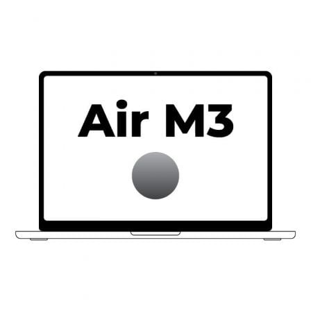 Apple Macbook Air 13,6'/ M3 8-Core CPU/ 16Gb/ 256Gb SSD/ 8-Core GPU/ Gris Espacial Apple Macbook Air 13,6'/ M3 8-Core CPU/ 16Gb/ 256Gb SSD/ 8-Core GPU/ Gris Espacial