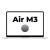 Apple Macbook Air 13,6'/ M3 8-Core CPU/ 16Gb/ 256Gb SSD/  8-Core GPU/ Gris Espacial