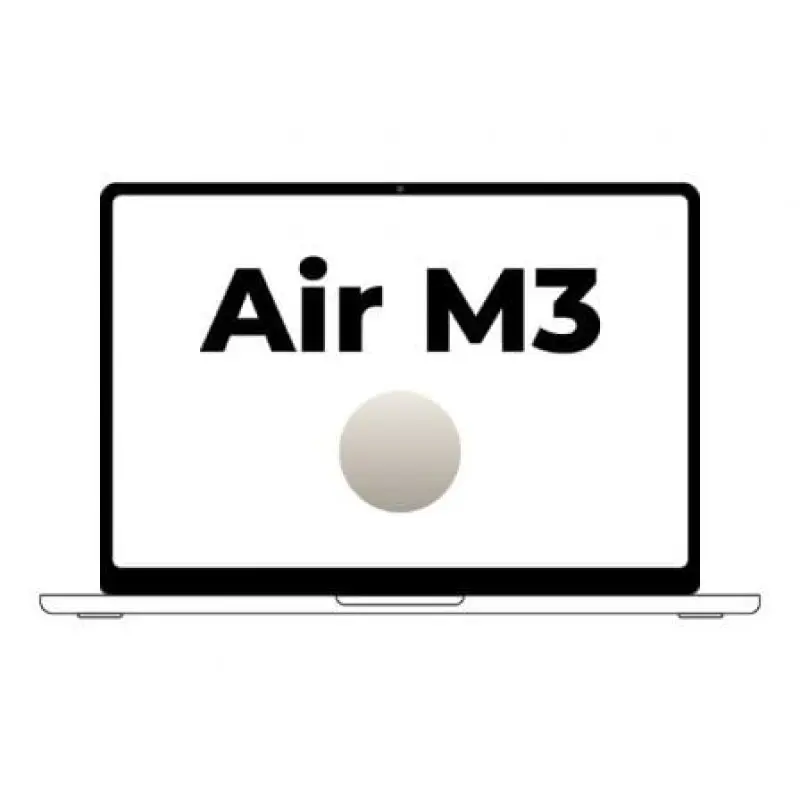 Apple Macbook Air 13,6'/ M3 8-Core CPU/ 24Gb/ 512Gb SSD/ 10-Core GPU/ Blanco Estrella Apple Macbook Air 13,6'/ M3 8-Core CPU/ 24Gb/ 512Gb SSD/ 10-Core GPU/ Blanco Estrella