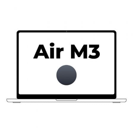 Apple Macbook Air 13,6'/ M3 8-Core CPU/ 24Gb/ 512Gb SSD/ 10-Core GPU/ Medianoche Apple Macbook Air 13,6'/ M3 8-Core CPU/ 24Gb/ 512Gb SSD/ 10-Core GPU/ Medianoche