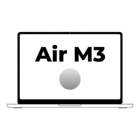 Apple Macbook Air 13,6'/ M3 8-Core CPU/ 8Gb/ 512Gb SSD/ 10-Core GPU/ Plata Apple Macbook Air 13,6'/ M3 8-Core CPU/ 8Gb/ 512Gb SSD/ 10-Core GPU/ Plata
