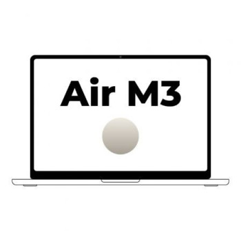 Apple Macbook Air 13,6'/ M3 8-Core CPU/ 16Gb/ 512Gb SSD/ 10-Core GPU/ Blanco Estrella Apple Macbook Air 13,6'/ M3 8-Core CPU/ 16Gb/ 512Gb SSD/ 10-Core GPU/ Blanco Estrella
