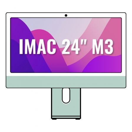 Apple iMac 24' Retina 4,5K / M3 8-Core CPU/ 8Gb/ 256Gb SSD/ 10-Core GPU/ Verde Apple iMac 24' Retina 4,5K / M3 8-Core CPU/ 8Gb/ 256Gb SSD/ 10-Core GPU/ Verde