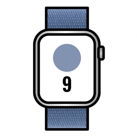 Apple Watch Series 9/ GPS/ 45mm/ Caja de Aluminio Plata/ Correa Deportiva Loop Azul Invierno Apple Watch Series 9/ GPS/ 45mm/ Caja de Aluminio Plata/ Correa Deportiva Loop Azul Invierno