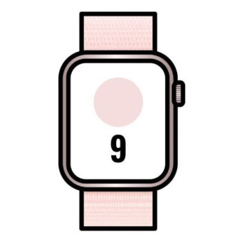 Apple Watch Series 9/ GPS/ 45mm/ Caja de Aluminio Rosa/ Correa Deportiva Loop Rosa Claro Apple Watch Series 9/ GPS/ 45mm/ Caja de Aluminio Rosa/ Correa Deportiva Loop Rosa Claro