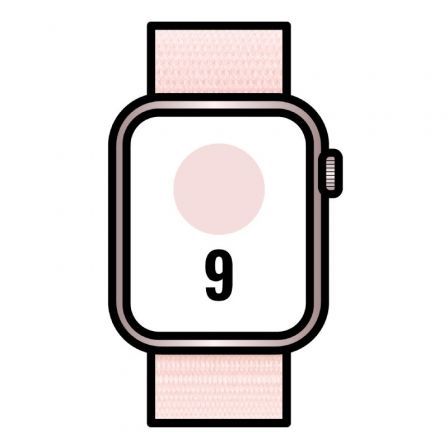 Apple Watch Series 9/ GPS/ 45mm/ Caja de Aluminio Rosa/ Correa Deportiva Loop Rosa Claro Apple Watch Series 9/ GPS/ 45mm/ Caja de Aluminio Rosa/ Correa Deportiva Loop Rosa Claro