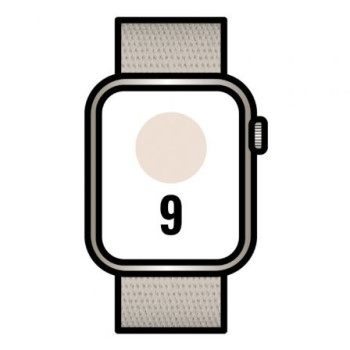Apple Watch Series 9/ GPS/ Cellular/ 41mm/ Caja de Aluminio Blanco Estrella/ Correa Deportiva Loop Blanco Estrella Apple Watch Series 9/ GPS/ Cellular/ 41mm/ Caja de Aluminio Blanco Estrella/ Correa Deportiva Loop Blanco Estrella