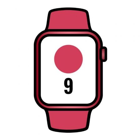Apple Watch Series 9/ GPS/ 45mm/ Caja de Aluminio Rojo/ Correa Deportiva Rojo S/M Apple Watch Series 9/ GPS/ 45mm/ Caja de Aluminio Rojo/ Correa Deportiva Rojo S/M