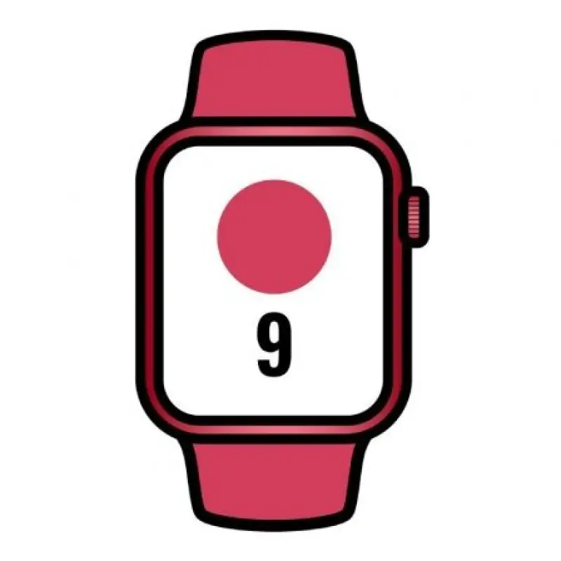 Apple Watch Series 9/ GPS/ 45mm/ Caja de Aluminio Rojo/ Correa Deportiva Rojo S/M Apple Watch Series 9/ GPS/ 45mm/ Caja de Aluminio Rojo/ Correa Deportiva Rojo S/M